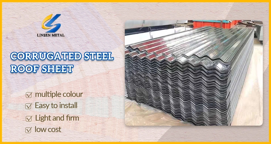 Z40 G275 Dx51d+Z Color Coated Prepainted Gi Galvanized Galvalume Corrugated Steel Roofing Sheet