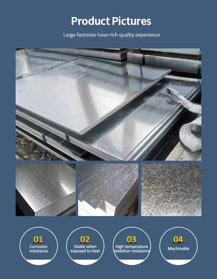Excellent Performance Hot Dipped Zinc Coated Galvanized Steel Plate